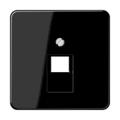 Крышка для ординарной телефонной и компютерной розетки  UAE; черная CD569-1UASW Jung