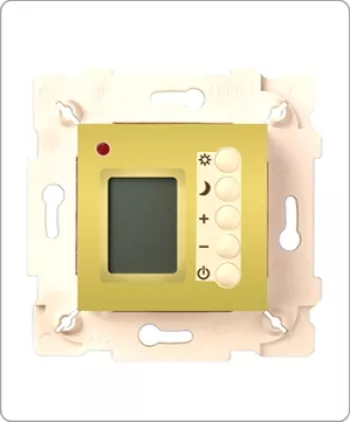 Терморегулятор для тёплого пола программируемый Fede, bright gold/бежевый