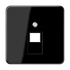 Крышка для ординарной телефонной и компютерной розетки  UAE; черная CD569-1UASW Jung