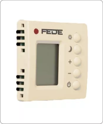Терморегулятор для тёплого пола программируемый Fede, бежевый