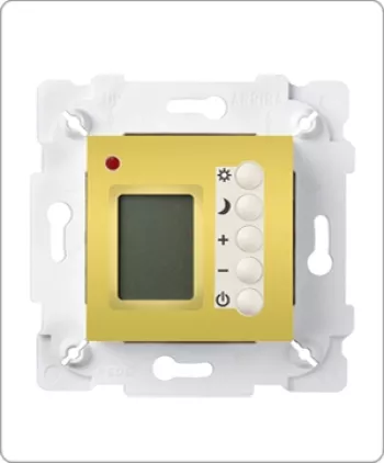 Терморегулятор для тёплого пола программируемый Fede, bright gold/белый
