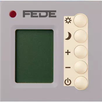 Терморегулятор для тёплого пола программируемый Fede Marco, chrome/бежевый