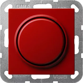 Выключатель одноклавишный проходной Gira S-Color, на клеммах, красный