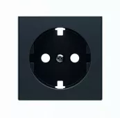 Abb NIE Накладка для розетки SCHUKO с плоской поверхностью, серия SKY, цвет чёрный барх.