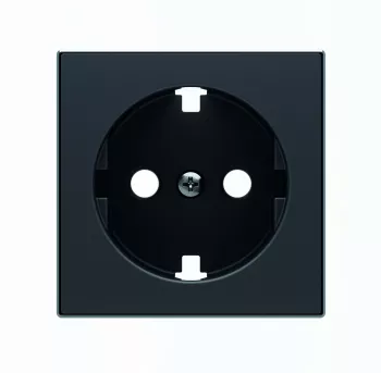 Abb NIE Накладка для розетки SCHUKO с плоской поверхностью, серия SKY, цвет чёрный барх.