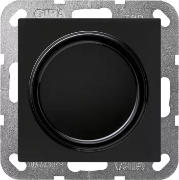 Выключатель одноклавишный проходной Gira S-Color, на клеммах, черный
