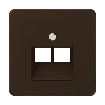 Крышка для сдвоенной телефонной и компьютерной розетки UAE; коричневая CD569-2UABR Jung
