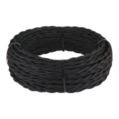 Werkel Retro черный кабель витой 3х2,5 бухта 50 м