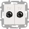 Розетка телевизионная простая ABB Zenit 2-й разъем, белый