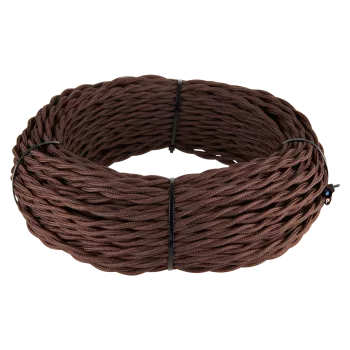 Werkel Retro коричневый кабель витой 2х2,5 бухта 20 м (под заказ)