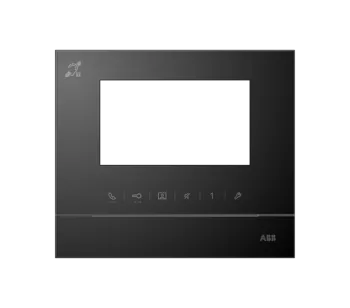ABB-Welcome Рамка для абонентского устройства 4,3, чёрный глянцевый, с символом индукционной петли