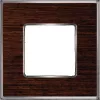 Рамка Fede Vintage wood на 1 пост, wenge - bright chrome