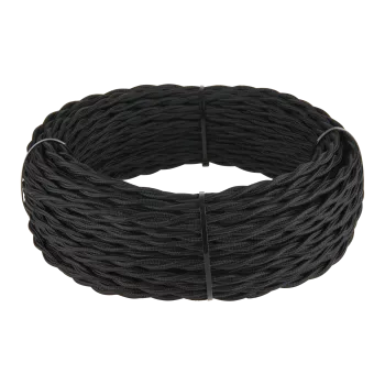 Werkel Retro черный кабель витой 3х2,5 бухта 20 м (под заказ)