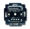 Светорегулятор поворотно-нажимной ABB Impuls для люминесцентных ламп с управляемым эпра, без нейтрали, белый бархат
