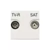 Abb NIE Розетка TV-R-SAT одиночная с накладкой, серия Zenit, цвет альпийский белый