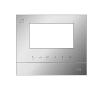 ABB-Welcome Рамка для абонентского устройства 4,3, серебристый глянцевый, с символом индукционной петли