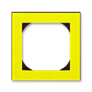 ABB Levit жёлтый / дымчатый чёрный Рамка на 1 пост 55х55 для механизмов BJE