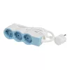 L694551 Удлинитель Стандарт 3x2К+З, с кабелем 1,5м, бело-голубой