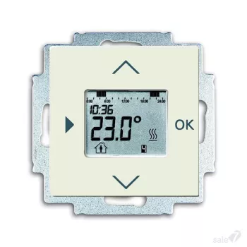 Терморегулятор для тёплого пола программируемый Abb Basic55, chalet-белый
