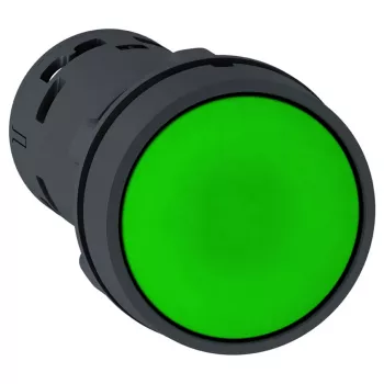 Кнопка с пружинным возвратом зеленая 1НО, серия XB7