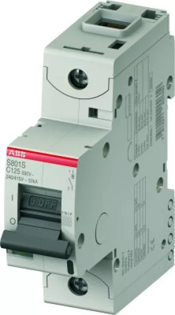 Автоматический выключатель Abb S800, 1 полюс, 125A, тип C, 10kA