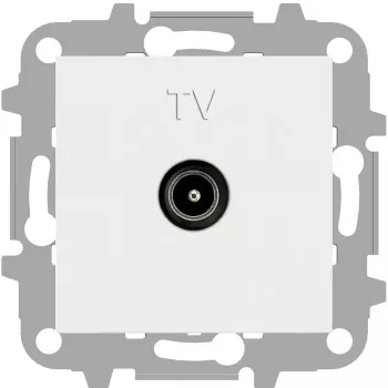 Розетка телевизионная простая ABB Zenit 1-й разъем, белый