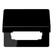 Крышка откидная для штепсельных розеток и изделий с платой 50×50 мм; черная SL590KLSW Jung