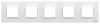 Abb NIE Рамка 5-постовая, 2-модульная, серия Zenit, цвет альпийский белый