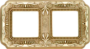 Рамка Fede Firenze на 2 поста, универсальная, bright gold