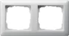 Рамка Gira Standard 55 на 2 поста, универсальная, белый глянцевый