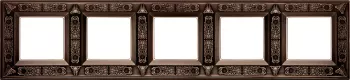 Рамка Fede Granada на 5 постов, универсальная, copper