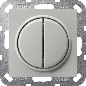 Выключатель двухклавишный Gira S-Color, на клеммах, серый