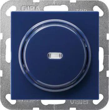 Выключатель одноклавишный проходной с подсветкой Gira S-Color, на клеммах, синий