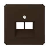 Крышка для сдвоенной телефонной и компьютерной розетки UAE; коричневая CD569-2UABR Jung