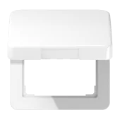 Крышка откидная для штепсельных розеток и изделий с платой 50×50 мм; белая CD590KLWW Jung