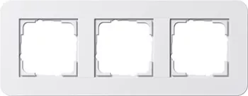 Рамка Gira E3 на 3 поста, универсальная, белый глянцевый